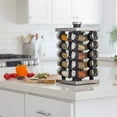 thumbnail image 3 of 20 Jar Spice Rack with Spices Included - Tower Organizer for Kitchen Spices and Seasonings, (Silver Black), 3 of 3
