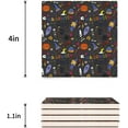 thumbnail image 3 of FMSHPON Happy Halloween Set of 6 Coaster for Drinks, Absorbent Ceramic Stone Coasters Cup Mat with Cork Base for Home Kitchen Room Coffee Table Bar Decor, 3 of 4