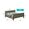 thumbnail image 2 of Glory Furniture Louis Phillipe King Sleigh Bed in Gray, 2 of 2