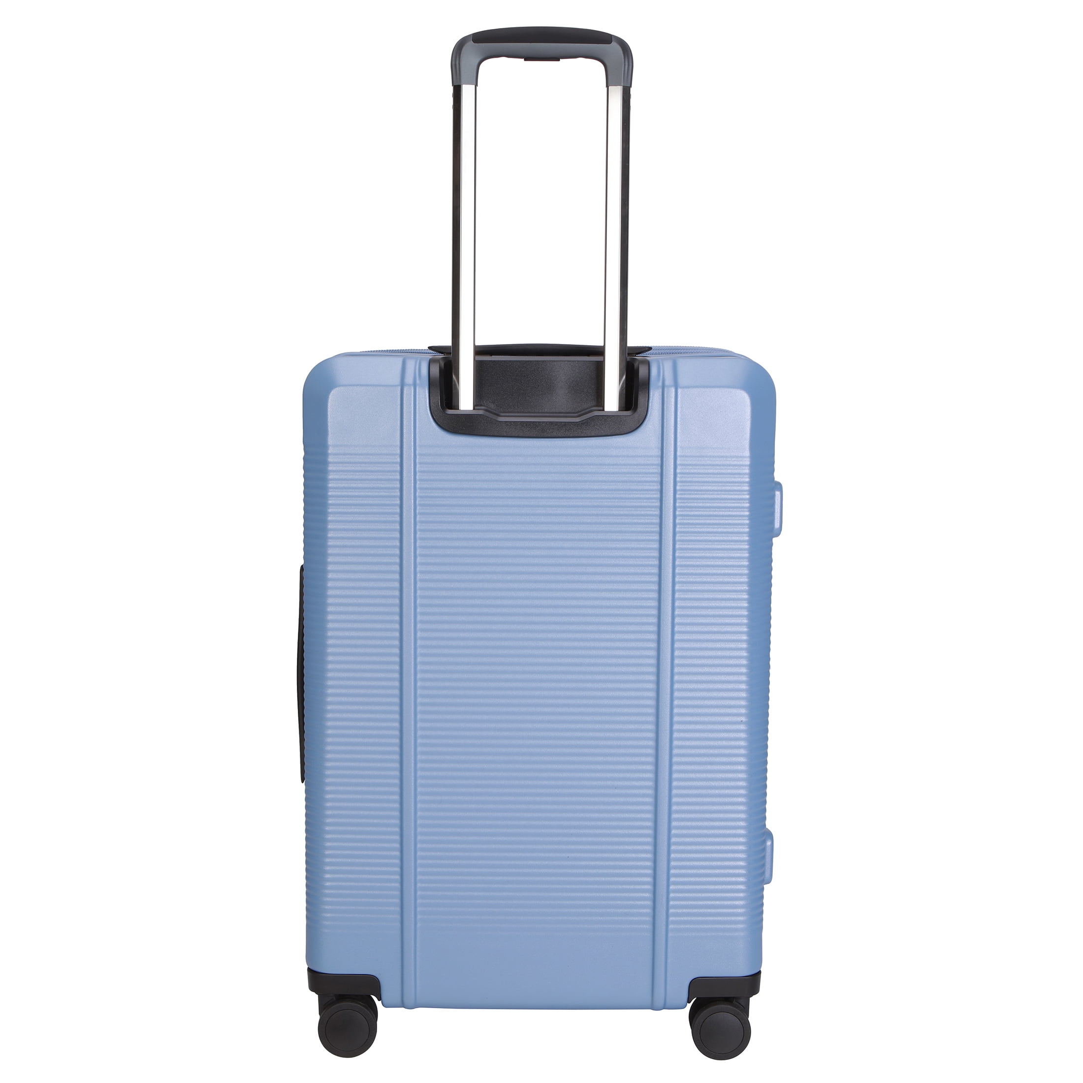 btL 24-inch Checked Expandable Hardside Upright Luggage With 360 Spinner Wheels and Divider Pockets, Blue Shadow