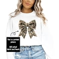 thumbnail image 4 of Ink Printed Image NOT Fabric and Pearls Camo Coquette Bow with Pearl Trim Sweatshirt Army Green Sweatshirt Adult Large, 4 of 8