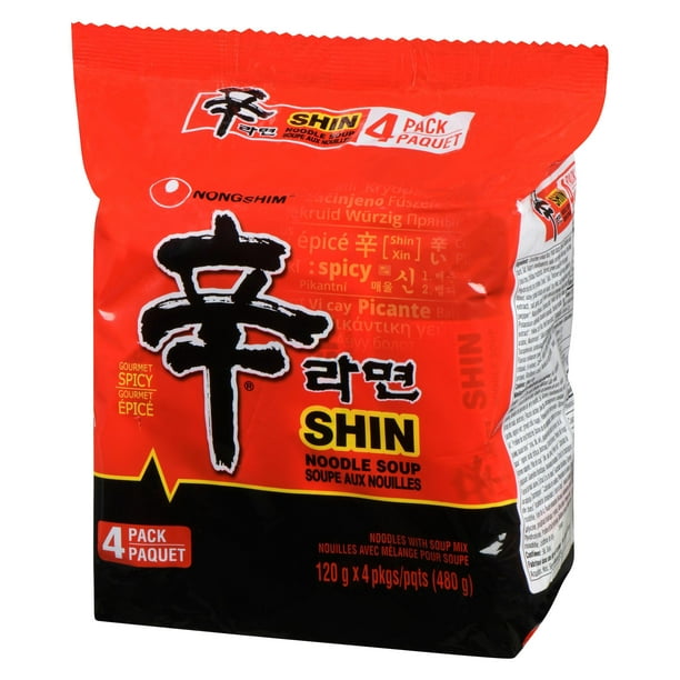 Nongshim Shin Ramyun Noodle Soup Family Pack, 120g x 4 , Noodle