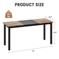 thumbnail image 2 of Computer Desk – Large Office Desk with Storage, Modern Writing Desk for Home Office, Study, Available in 63" or 70.9" Width, 23.6" or 31.5" Depth – Black+Gray / Black+Retro / Retro Color, 2 of 8