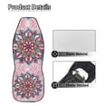 thumbnail image 6 of Garronmavis Pink Dahlia 2 Piece Car Seat Covers Polyester Soft Comfort Cars Seats Cover Washable Auto Protectors for Most Cars, 6 of 7