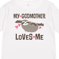 thumbnail image 4 of Inktastic My Godmother Loves Me Girls Sloth Girls Long Sleeve Toddler T-Shirt, 4 of 5