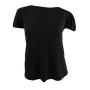 Calvin Klein Women's Plus Size Sweater-Knit-Trim Top (1X, Black)