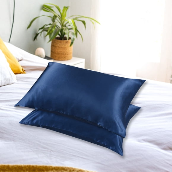 Cqxid Pillow Case Under $10 2pc Satin Imitation Silk Pillowcase Bedding 20*40in
