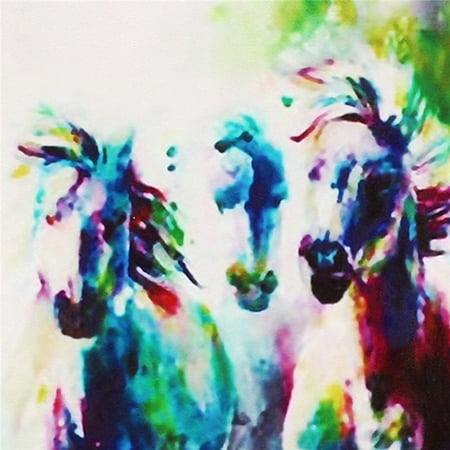 Framed Art Oil Painting New Modern Horse Picture Canvas Prints Oil Painting Wall Art Home Office Decor No Frame for Living Room, Bedrooms, Lobby Size: 500x500mm(LxW) ()