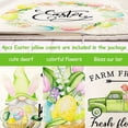 thumbnail image 3 of Easter Pillow Covers 18x18 Set of 4, Happy Easter Bunny Egg Gnomes Flower Truck Throw Pillow Covers, Easter Decorative Throw Pillows Spring Easter Basket Stuffers Decor for Indoor Outdoor Home Decor, 3 of 6