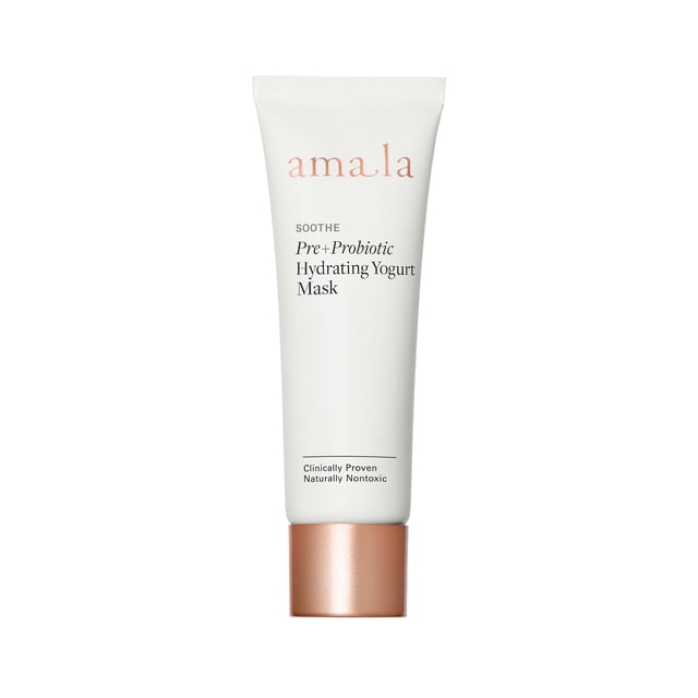 Mascarilla de yogur hidratante probiótica Pre Plus de Amala para mujeres - Mascarilla de 1,7 oz