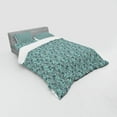 thumbnail image 3 of Ambesonne Floral Bedding Set 3 Pcs, Classic Oriental Blooms Art, Twin XL, Pale Blue and Champagne, 3 of 3