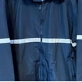 thumbnail image 4 of AFC Men's Safety Jacket Windproof Water Resistant Coat Navy Only in 3X & 4X, 4 of 5
