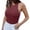 Wine, variant on Women's Sleeveless Solid Neck Slim High Elastic Bodysuit Nylon 2XL