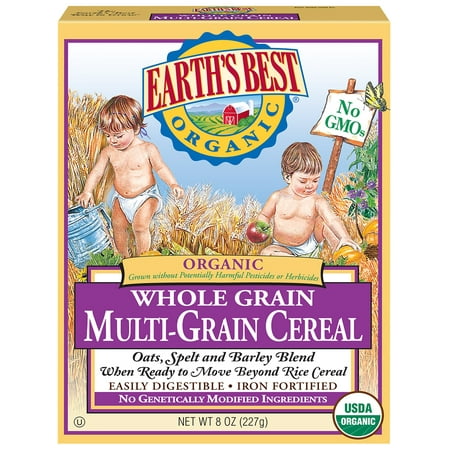 Earth's Best Organic Infant Cereal, Whole Multi-Grain, 8 oz. (Best Whole Grains For Diabetics)