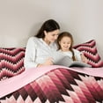 thumbnail image 5 of Homewish Modern Geometric Artistic Full Size Comforter Sets,Abstract Checkered Bedding Comforter Set,Pink Black Bedding Sets For Teens,Luxury Bedroom Decor Reversible,3-Piece, 5 of 8