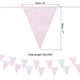 thumbnail image 2 of Banderín a Cuadros Rosa y Blanco Uxcell, 36 PCS Banderas Triangulares para Decoración de Cumpleaños y Bodas al Aire Libre, 2 of 6