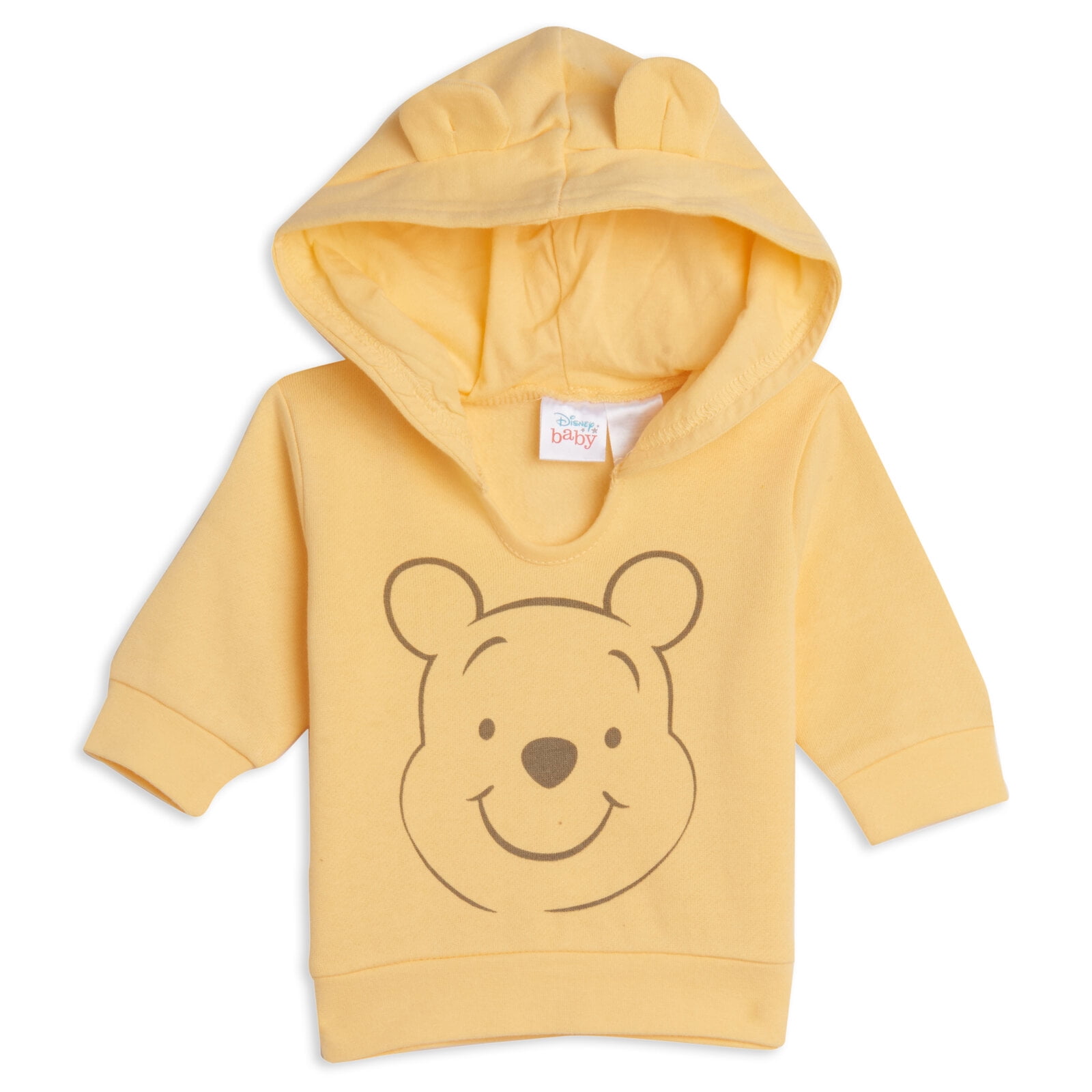 Disney Winnie the Pooh Newborn Baby Boy or Girl Hoodie Bodysuit and Pants 3 Piece Outfit Set Newborn to Infant