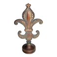thumbnail image 2 of Jeco HD-HADJ037 Distressed Gold Metal Flrur Lis Table Decor, 2 of 2