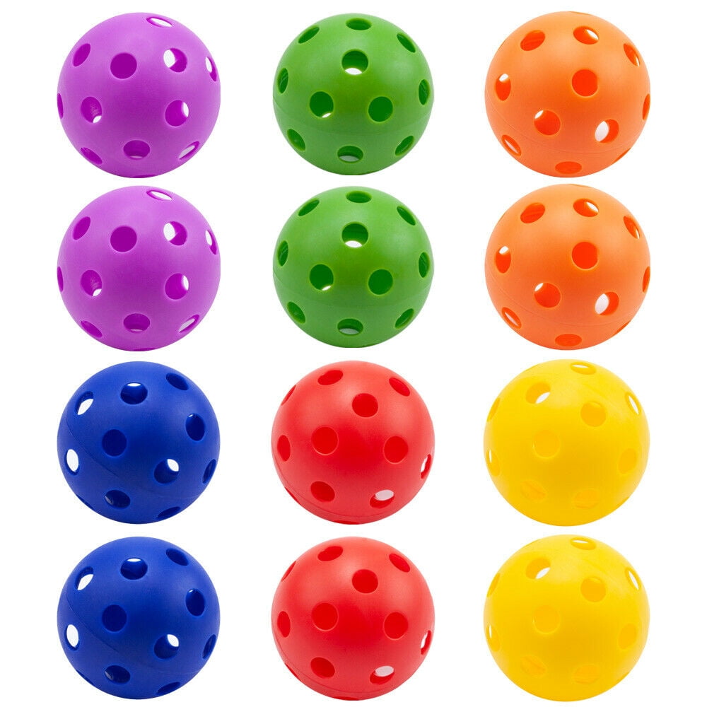 12Pack Plastic Hollow Training Practice Soft Baseballs, Indoor