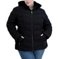 thumbnail image 4 of Nautica Women's Stretch Puffer Detachable Hood Fleece Pockets Jacket (Black,XX-Large), 4 of 5