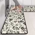 thumbnail image 2 of Kitchen Rugs Sets Of 2,Pioneer Flower Floral Print Pattern Anti Fatigue Kitchen Mat Rugs Non Slip Washable,Decorative Kitchen Floor Mats for Kitchen,Sink,Laundry,17X47 Inch, 2 of 5