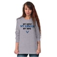 thumbnail image 3 of US Air Force Hero Airman Wife Men's Long Sleeve Tee T Shirt Brisco Brands X, 3 of 6