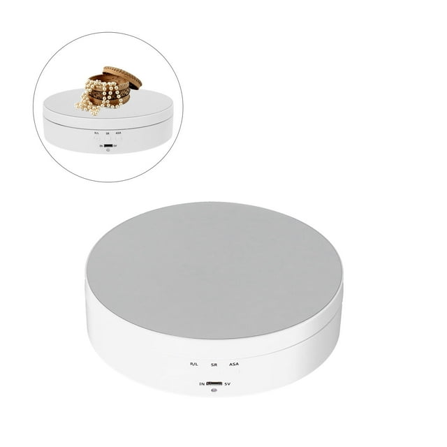 Motorized Rotating Display Stand 138mm Electric Turntable 3 Speed USB Powered Jewelry Display