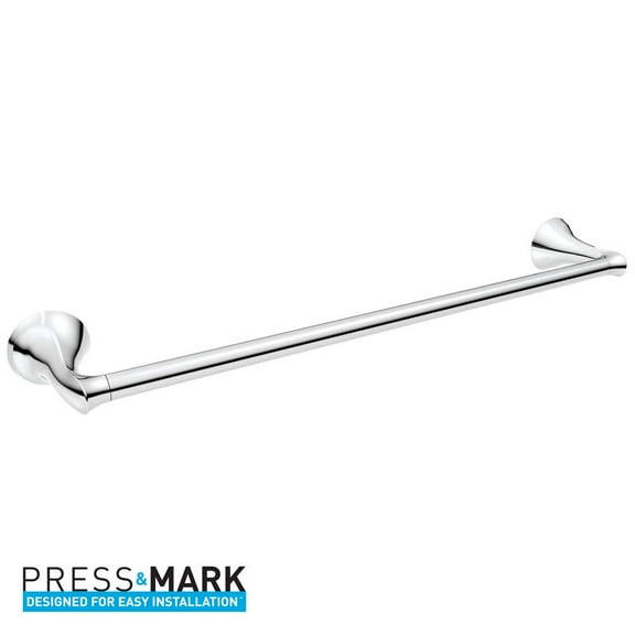 MOEN Darcy 18 in. Towel Bar with Press and Mark in Chrome MY1518CH
