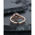 thumbnail image 5 of Round Shape Alexandrite Engagement Ring Set, Unique Rose Gold Promise Ring, June Birthstone Bridal Set Anniversary Ring Gift Women, 5 of 5