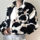 thumbnail image 2 of Moda mujer invierno cálido estampado invierno alargado felpa manga larga prendas de vestir Fridja  BV0+2374, 2 of 9