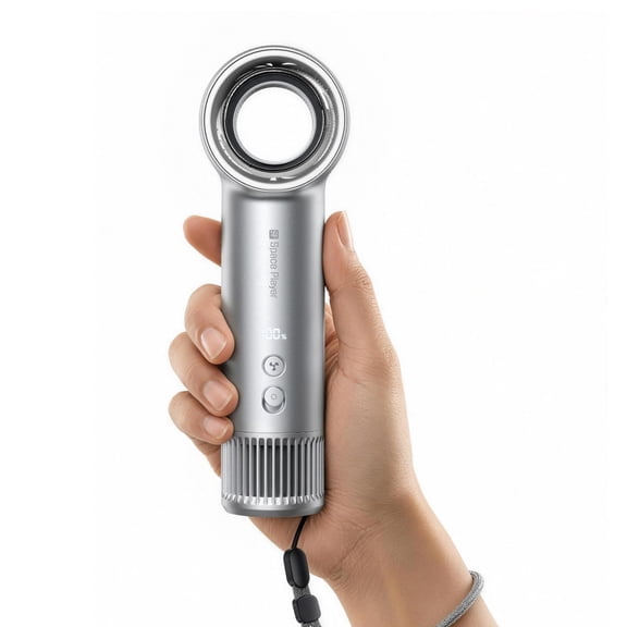 Space Player Bladeless Handheld Fan, USB Type-C Rechargeable Portable Personal Cooling Fan for Travel Camping Office