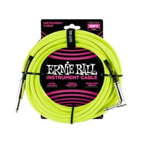 Ernie Ball Ernie Ball Braided Straight/Angle Instrument Cable Neon Yellow 10ft