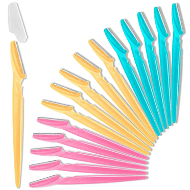 RAGUPEL 15Pcs Eyebrow Razor,Dermaplane Eyebrow Razor for Women,Precision Microblade,Anti-Nick Design for Beginners