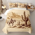 thumbnail image 2 of Homewish Vintage Tribal Cowboy Twin Quilt Set,Southwest Desert Cactus Twin Coverlet Set,2-Piece, 2 of 7