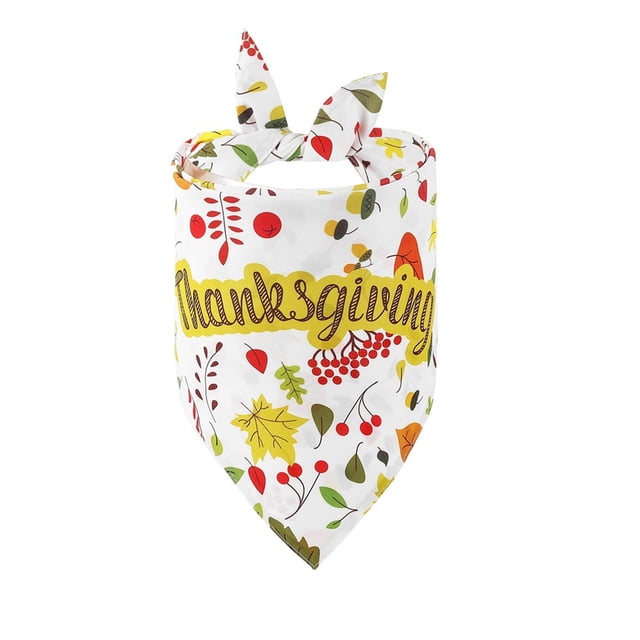 Xihbxyly Bandana de Acción de Gracias para Mascotas, Diseño Ajustable para Perros y Gatos, Tela Suave y Transpirable, Fácil de Usar, Ideal para Fiestas o Uso Diario, 70 X 48 X 48 Cm, Lavable a Máquin