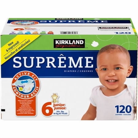 Kirkland Signature Supreme Diapers Size 6; 120-count