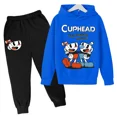 thumbnail image 3 of Ropa para niños Juego Cuphead Mugman sudadera de algodón + pantalones 2 piezas Conjuntos de ropa para niños primavera otoño Sudadera con capucha para niños y niñas, 3 of 5