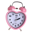 thumbnail image 1 of Vintage Double Reloj Mute Tiempo Dormitorio Hogar Oficina , Rosado, Corazón Colco Despertador de escritorio, 1 of 5