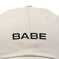 thumbnail image 2 of Dalix Babe Embroidered Cotton Baseball Cap Adjustable Dad Hat Womens in Beige, 2 of 5