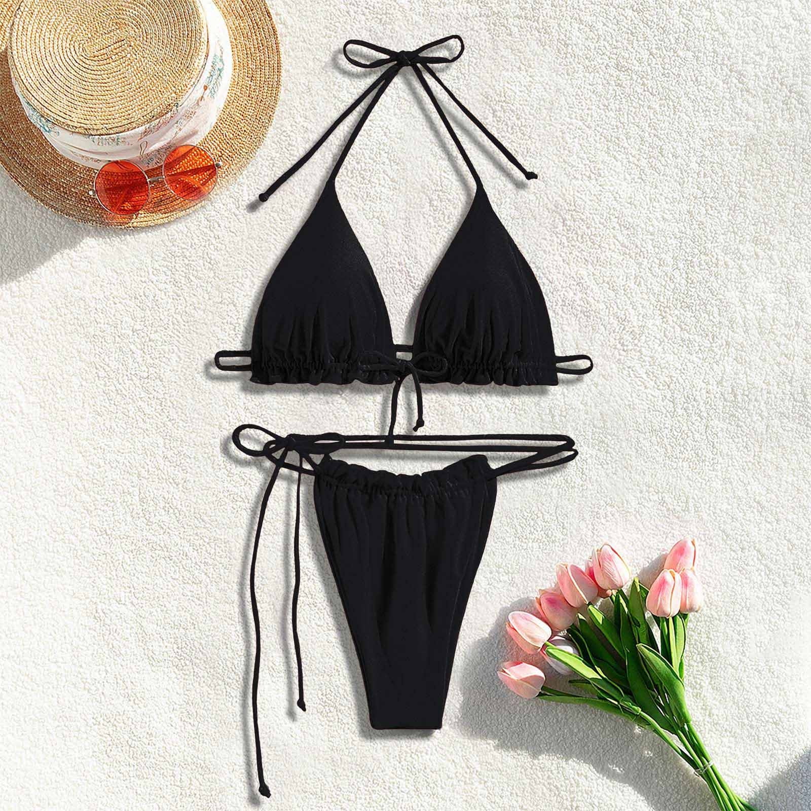 sisandi TRIANGLE、CLASSIC BOTTOM set Lovskoo 2024 Women's Triangle Bikini Multiway Fishnet Tie