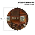 thumbnail image 3 of Balery 4 Pcs Log Cabin Insideleather Coasters Set, Drink Table Cup Coasters For Living Room Kitchen Coffee Decor, 3 of 9