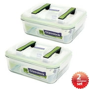 Glasslock Handy Rectangular Tempered Glass Food Container Set of 2 4500ml/19cup