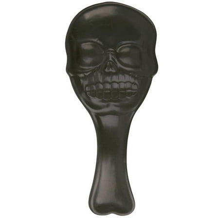 Home Essentials & Beyond 55609 8.5 in. Matte Black Skull Spoonrest for Unisex