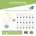 thumbnail image 3 of Paquete de 24 bombillas LED Sigalux EnergyPro A19, 5 W, 2700 K, E26, 3 of 7