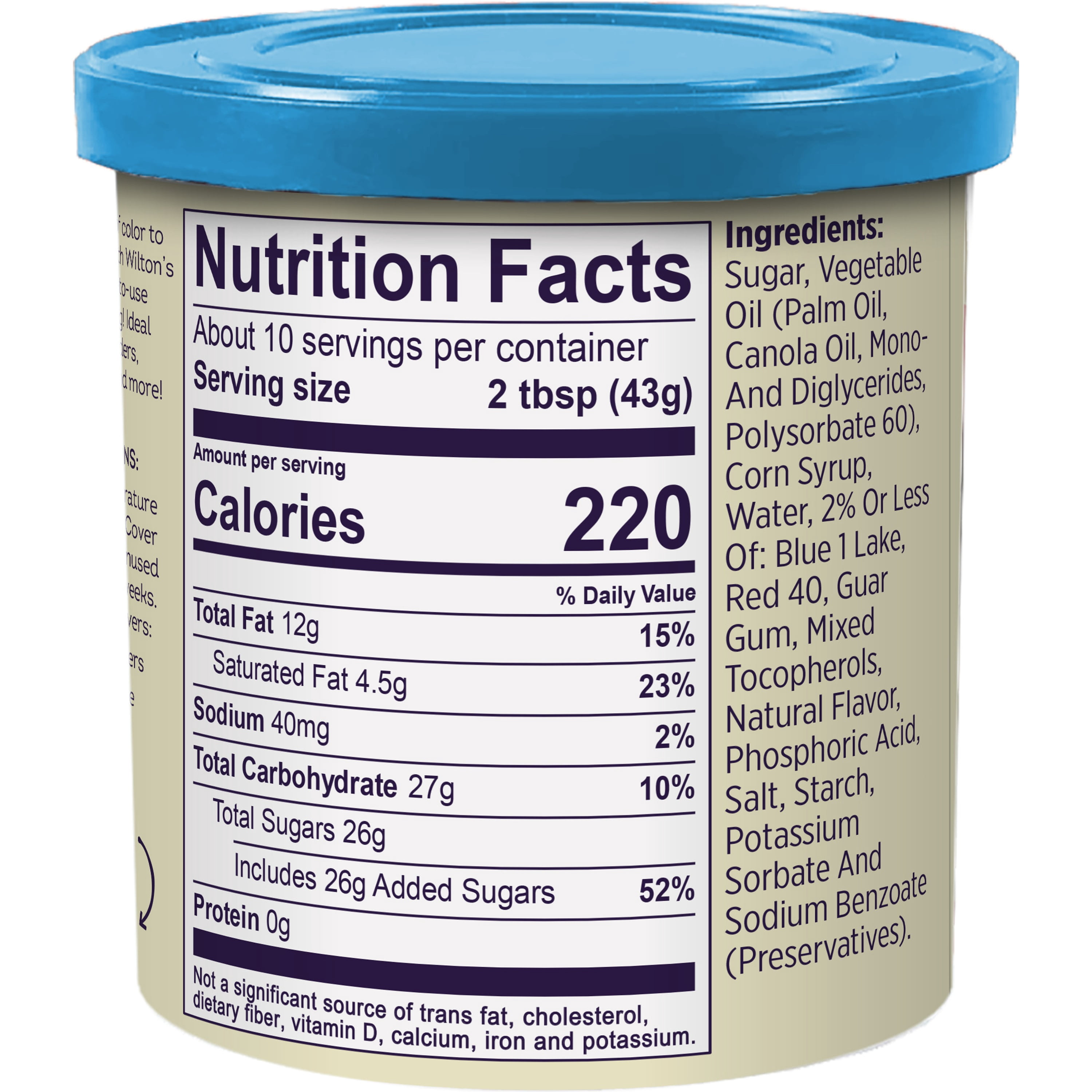 Wilton Blue Vanilla-Flavored Buttercream Icing 15 oz. Tub