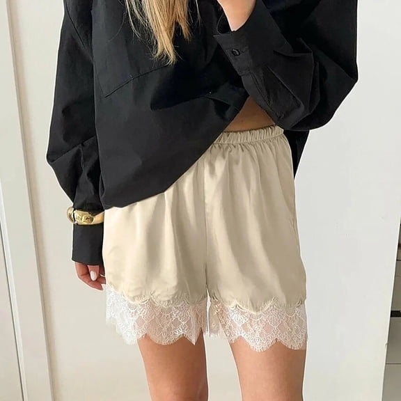 Xucatan 3 Pcs Women Satin Silk Shorts Low Rise Micro Mini Shorts Coquette Half Slip Pj Bottoms French Knickers