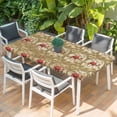 thumbnail image 2 of Desert Camels Table Cloths for 5 Foot Rectangle Tables, Tropical Palm Trees Sand Cords Brown Patio Waterproof Elastic Fitted Tablecloths, Washable Rectangular Table Cover for Camping, 2 of 8