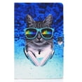thumbnail image 4 of SaniMore Case for Lenovo Tab M10 10.1 inch 3rd Generation TB-328F, PU Leather Tablet Auto Wake/Sleep Card Holder Anti-slip Strip Kickstand Shockproof TPU Backplane Wallet Case, Headset Cat, 4 of 12