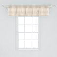 thumbnail image 2 of Ambesonne Geometric Window Valance, Retro Shabby Checked, 54" X 12", Brown Cream, 2 of 3