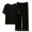 Black, variant on 2 Pack Womens Pajamas Sets Short Sleeve Crew Neck T-Shirt and Capri Pants Pjs Solid Color Soft Comfortable Casual Sleepwear Home Pajamas for Women Set Pink Size M